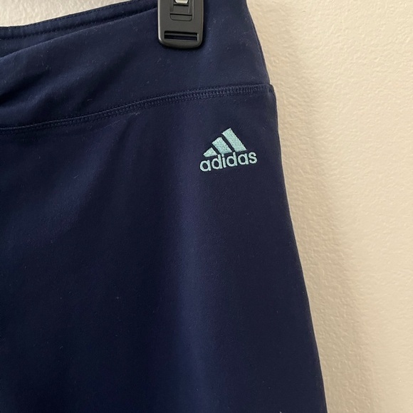 Adidas wide leg cropped navy size Medium - Picture 3 of 5